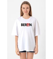 La Casa De Papel Berlin Ak Beyaz Kadın Oversize Tshirt