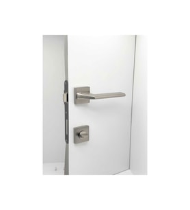 Rivax Anka İnox Zamak Saten Kare Rozetli Wc Banyo Kapı Kolu 1 Takım