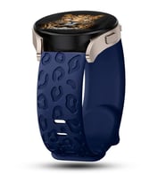 Samsung Watch 46mm Gear S3 22mm Honor Magic 2 46mm Kordon Leopar Desen Yumuşak S (Lacivert)
