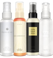 Avon Body Mist Parfümlü Vücut Spreyleri Dörtlü Paket (Siyah - Beyaz)