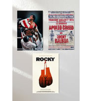 "Rocky" Ahşap Poster Üçlü Set 20*30 cm