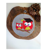 Keçe El Yapımı Baykuşlu Nihale(çaydanlık, Tencere,tava Altı)25*25 Cm
