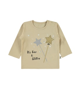 Civil Baby Yıldız Baskılı 6-18 Ay Sweatshirt - Bej 12-18 Ay (Taş)