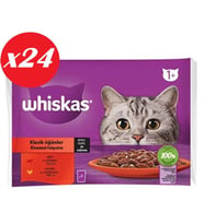 Whiskas Pouch Sos Sığır.Tav Yetiş Kedi Kon. 4x85gr Set 24'lü
