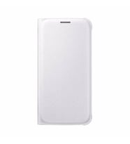 Galaxy S6 ile Uyumlu Flip Wallet (Deri Görünümlü) Beyaz EF-WG920PWEGWW