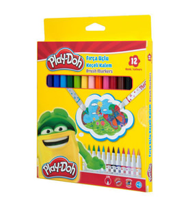 Play-Doh 12 Renk Keçeli Kalem 5 mm Plastik Tüp 