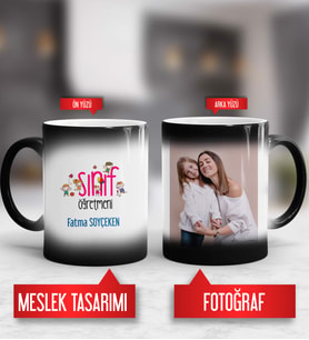 Sınıf Öğretmenine Hediye Sınıf Öğretmeni Kupa Bardak Sihirli Fotoğraflı