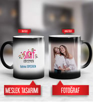 Sınıf Öğretmenine Hediye Sınıf Öğretmeni Kupa Bardak Sihirli Fotoğraflı