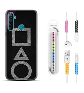 Realme 5i 5 Pro 6i 7 Pro 8 Kılıf Kablo Koruma Spiral Silikon Game Begin 1799