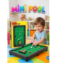 Mini Pool Bilardo Seti - 30 CM Bilardo Masası Seti Eğitici ve Eğlenceli Taşınabilir Masaüstü Oyunu