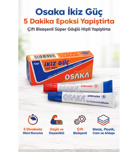 Osaka İkiz Güç 5 Dakika Epoksi Yapıştırıcı Çift Bileşenli Güçlü Hızlı Yapıştırıcı 1 Adet