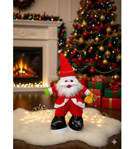 65 cm Peluş Noel Baba – Yılbaşı Konseptlerinde Kullanılabilir Dekoratif Büyük Boy Figür