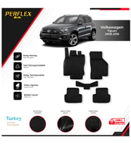 Volkswagen Tıguan 2008-2016 3D Havuzlu Paspas (Siyah - Beyaz)