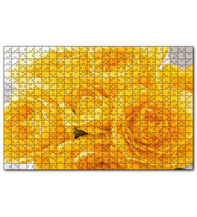 Cakapuzzle Sarı Gül Destesi Görseli  Puzzle Yapboz MDF (Ahşap) (120 Parça)