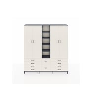 Arges Gardrop 9 Raflı 10 Çekmeceli 2 Askılı 220x30x243 Antrasit-Aytaşı