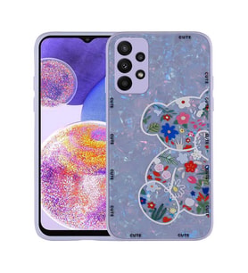 Galaxy A33 5G Kılıf Desenli Sert Silikon Zore Mumila Kılıf Lilac Bear