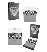 Beşiktaş Orijinal Çocuk T-Shirt Hediyelik Ahşap Kutulu (Beyaz-Gri)