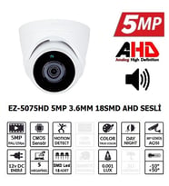 EZCOOL EZ-5075HD 5MP 3.6MM 18SMD AHD SESLİ DOME