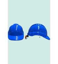 Plastik Baret Ayarlanabilir ve Darbeye Dayanıklı ISG Başlığı Kb660 Karam Vidalı (Mavi)