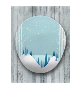 Karlar Oval Bilek Destekli Mouse Pad
