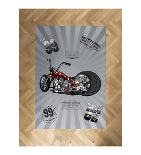 MEKTA HOME BEBEK VE ÇOCUK ODASI Motor Desenli Halı
