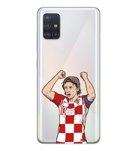 Samsung Galaxy A51 Uyumlu Luka Modric Tasarımlı Şeffaf Telefon Kılıfı