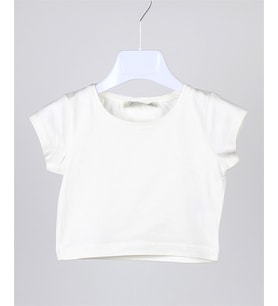 Escabel Kız Çocuk Straplez Tshirt Krem