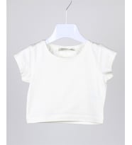 Escabel Kız Çocuk Straplez Tshirt Krem