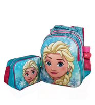 Mavi Frozen Elsa Sırt Çantası + Beslenme - Elsa İlkokul Çantası Karlar Ülkesi Kız Çocuk Okul Çantası (Karışık)