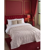 Çift Kişilik Baskılı Pike Yatak Örtüsü Daisy 200x230 cm (Gümüş)