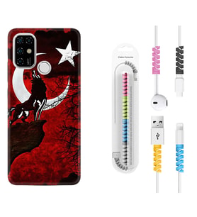 Casper E30 F20 X20 Kılıf Kablo Koruma Spiral Silikon Wolf and Moon 2 1381