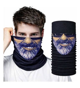 Sakallı Yüz Desenli Baf Buff – Çok Amaçlı Boyunluk Maske 1 No