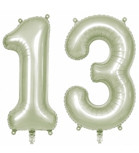 13 Rakam Folyo Balon Yeşil Rengi (76 cm)