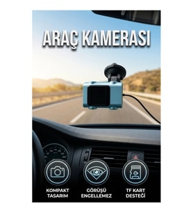 Kompakt Araç Ön Cam Kamerası Sürekli Video Kayıt Sürüş Güvenliği Cihazı