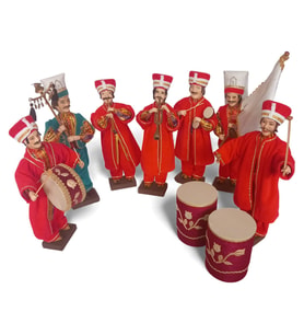 Mehter Takımı 7 Adet Kitre Bebek Mehter Bando Set