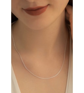 Kadın Gümüş Kolye - 1.5 mm Love Model Gümüş Kolye