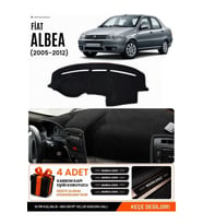 FIAT ALBEA (2005-2012) Uyumlu Torpido Örtüsü Torpido Kılıfı - Siyah