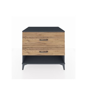 Kronos Şifonyer 2 Çekmeceli 88x59x80 Antrasit-Çam