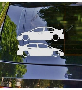 CIVIC FD2R Type-R Kelebek Cam Oto Sticker 17 CM 2 Adet