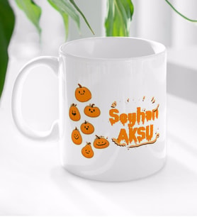 BK Gift Kişiye Özel Happy Halloween Tasarımlı Beyaz Kupa Bardak-20