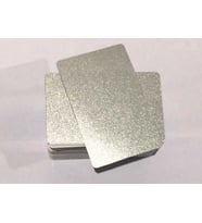 KARTSAN Pvc Plastik Boş Gümüş Yaldızlı Simli Kart 50 Adet