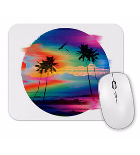 Summer Glitch Mouse Pad