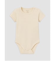 LCW baby Bej Bisiklet Yaka Erkek Bebek Tişört