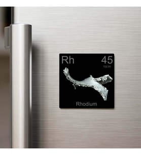 Rhodium (Rodyum) Elementi – Buzdolap Magneti – 9x9 cm