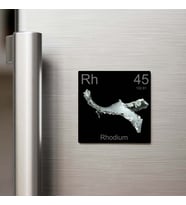 Rhodium (Rodyum) Elementi – Buzdolap Magneti – 9x9 cm