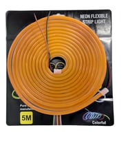 Neon şerit led 24v 8x16 mm 5 metre kesilebilir bağlantı aparatlı turuncu  / LAAM436