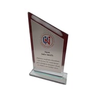 Kişiye Özel Cam Plaket - Öğretmene Plaket - Mezuniyet Plaketi - Ekonomik Plaket
