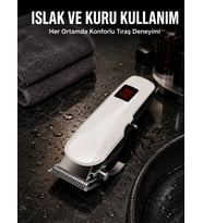 Tıraş Makinesi Profesyonel Saç Ve Sakal Kesme Milim Ayarlı Dijital Göstergeli Yeni Nesil