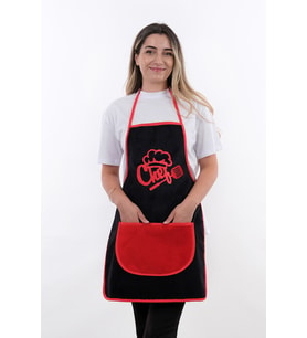 Wellsoft Cepli Sıvı Geçirmez Su Geçirmez Mutfak Önlüğü Siyah Chef