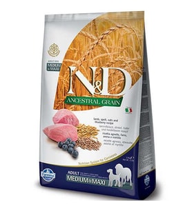 ND Düşük Tahıllı Kuzu Etli Yaban Mersinli Köpek Maması 2.5 Kg